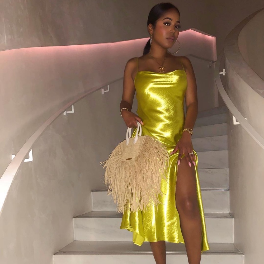 Minaa Monroe satin dress